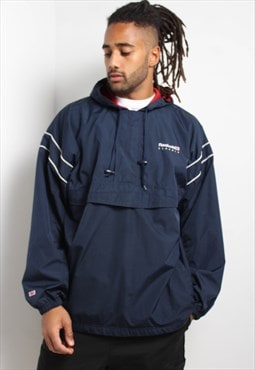 Vintage Reebok 1/4 ZIp Shell Jacket Blue