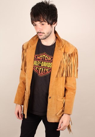 VINTAGE SUEDE TASSEL JACKET ASM131