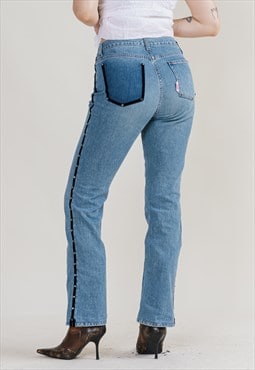 Vintage Y2k Voyage Passion Low Waist Gemstone Washed Jeans