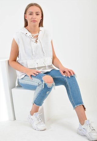 VINTAGE 90'S BLOUSE IN WHITE