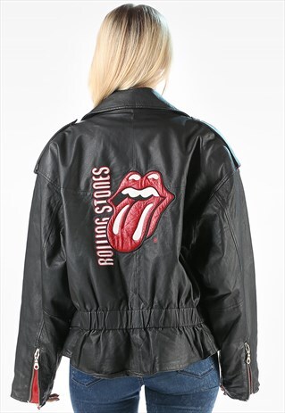 ROLLING STONES LEATHER MOTO JACKET CONCERT