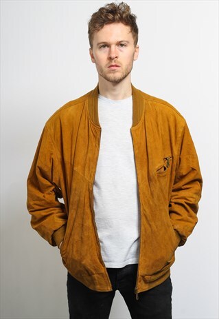 VINTAGE SUEDE BOMBER JACKET