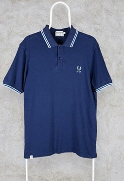 Fred Perry Polo Shirt Blue Limited Edition Small