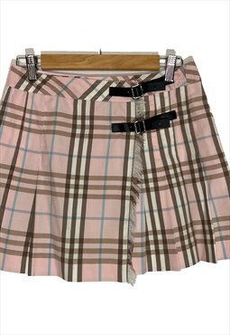 Burberry vintage nova checks pink mini skirt. Size M