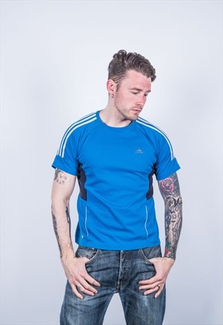 VINTAGE 1990S BLUE ADIDAS T-SHIRT