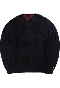 Vintage 90's Tommy Hilfiger Jumper / Sweater Prep Knitted V