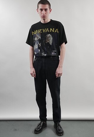 VINTAGE 80'S BLACK DENIM JEANS