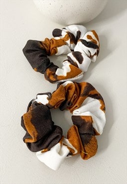 Cow Print Scrunchies