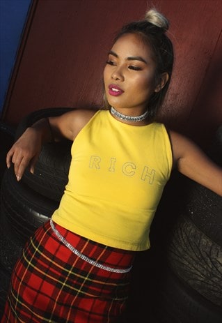VINTAGE RICHMOND YELLOW GLITTER VEST