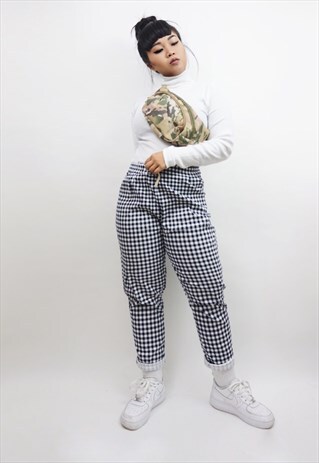 GINGHAM SWEATPANTS / TROUSERS / JOGGERS