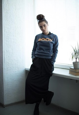 VINTAGE 90'S BLUE/GREY ROUND NECK JUMPER