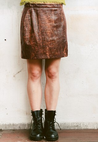VINTAGE 90S SNAKESKIN FESTIVAL SKIRT