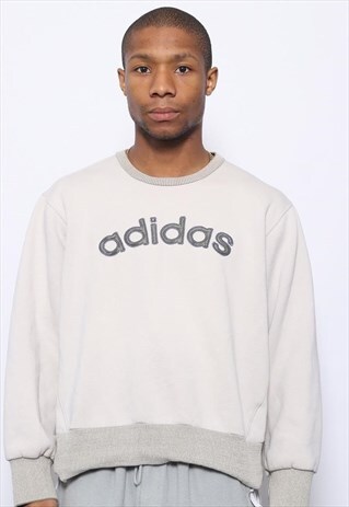 VINTAGE ADIDAS LOGO SWEATSHIRT CREAM
