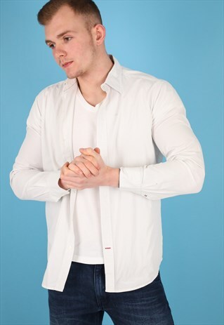 VINTAGE TOMMY HILFIGER SHIRT IN BEIGE NS219