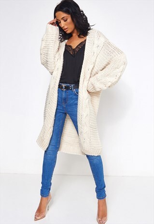 CHUNKY LONGLINE OVERSIZED CARDIGAN