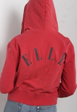 Vintage Elle Y2K Hoodie Pink