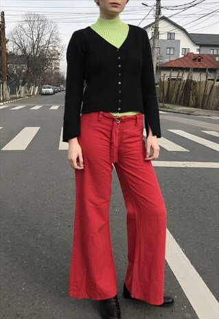 VINTAGE CASHMERE CARDIGAN WITH EXAGGERATED SLEEVE CUT