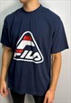Vintage Fila T Shirt in navy. 