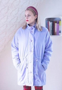 Light blue vintage padded parka jacket