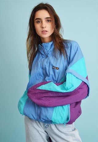 VINTAGE 80'S RETRO ELLESSE ATHLEISURE BOMBER SHELL JACKET