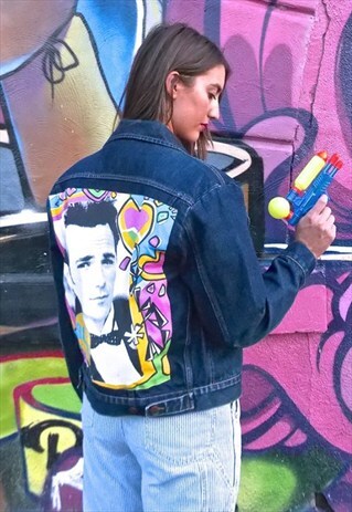 90S CUSTOMIZED VINTAGE BEVERLY HILLS 90210 DENIM JACKET