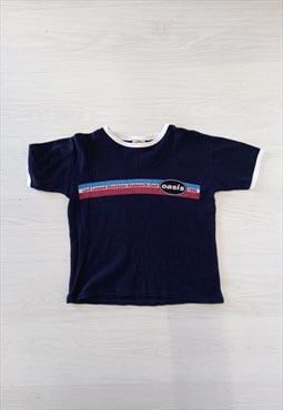 90's Vintage Underworld Oasis T-Shirt Navy Blue