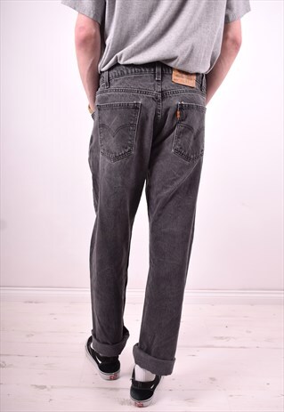 LEVI'S 505 MENS VINTAGE JEANS W36 L30 GREY 90'S