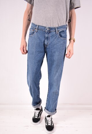 LEVI'S 505 MENS VINTAGE JEANS W34 L30 BLUE 90S