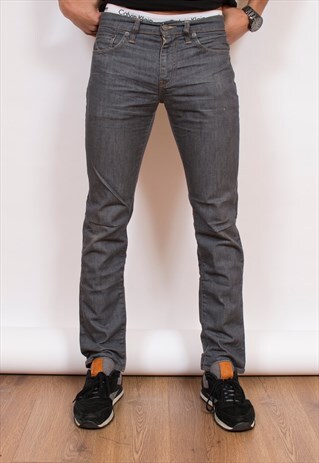 LEVI'S 511 GREY STRAIGHT LEG DENIM JEANS