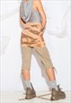 REWORKED VINTAGE Y2K BLEACHED SKIRT IN ORANGE COTTON