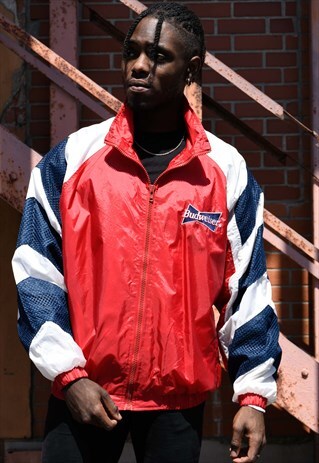 VINTAGE BUDWEISER NYLON WINDBREAKER