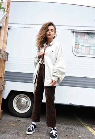VINTAGE CREAM RALPH LAUREN BOMBER JACKET