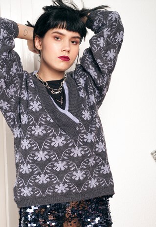 KNIT JUMPER - 80S VINTAGE SWEATER