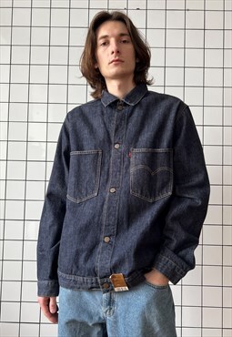 Vintage LEVIS Type 1 Jacket Work Trucker Jean 80s Blue