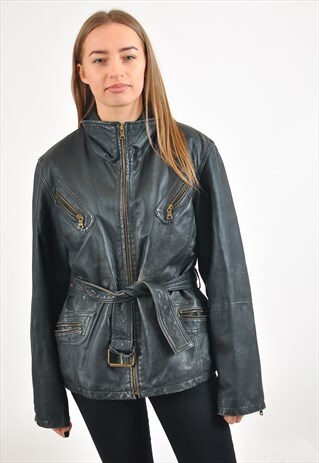 VINTAGE 90'S REAL LEATHER JACKET