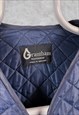 VINTAGE GRANTHAM QUILTED GILET BODYWARMER COUNTRY BLUE XL