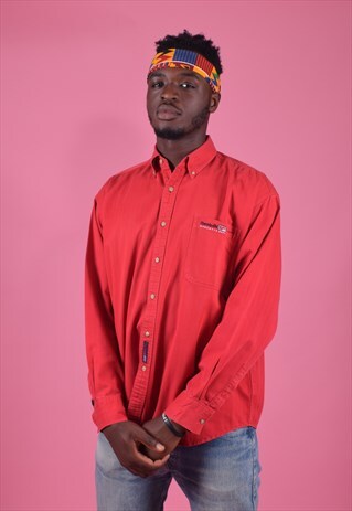 RED REEBOK LONG SLEEVED SHIRT