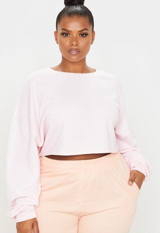 PLUS KOURTNEY OVERSIZED CROP SWEATER