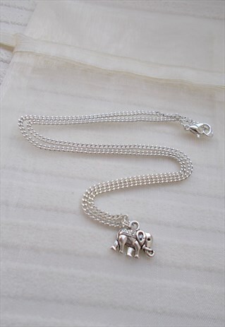 SILVER ELEPHANT NECKLACE