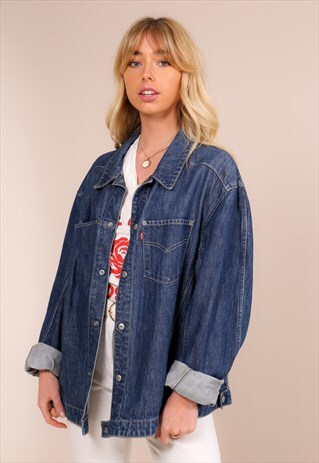 VINTAGE 90S OVERSIZED BLUE LEVI'S DENIM JACKET