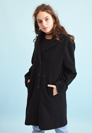 VINTAGE 90'S RETRO WOOLLEN MINIMALIST COAT