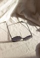 BLACK OVERSIZED ROUND CIRCLE WIRE FRAME SUNGLASSES