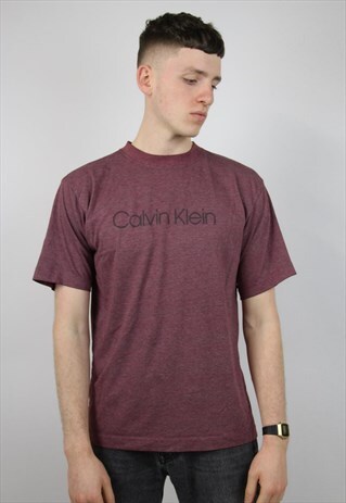 VINTAGE CALVIN KLEIN MAROON T-SHIRT