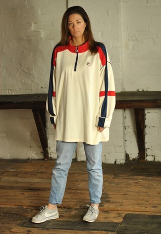VINTAGE FILA HALF ZIP TOP