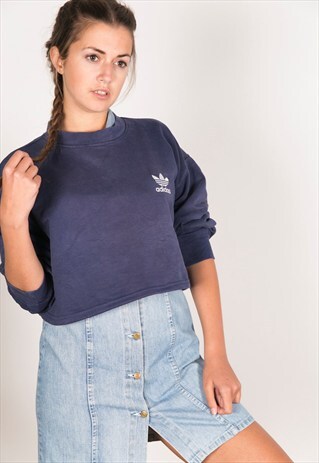 VINTAGE 90S USA CROP SWEATSHIRT/ R442