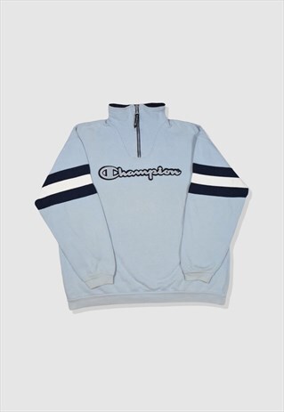 VINTAGE 90S CHAMPION EMBROIDERED LOGO 1/4 ZIP SWEATSHIRT