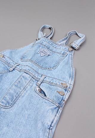 VINTAGE LIGHT BLUE DENIM DUNGAREES 90S OVERALLS. WORKWEAR