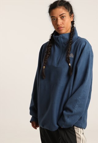 VINTAGE NIKE EMBROIDERED 1/4 ZIP FLEECE SWEATSHIRT