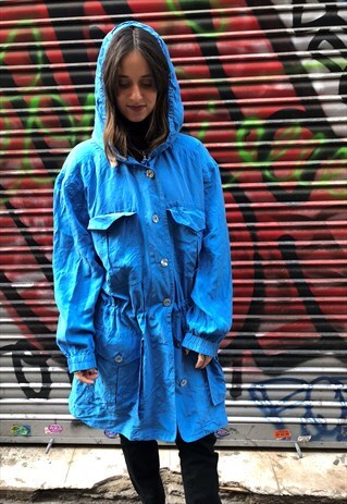 BETTY BARCLAY SILK BLUE MADE ITALY