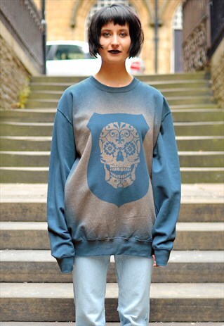 OVERSIZED SUGAR SKULL PRINT JUMPER